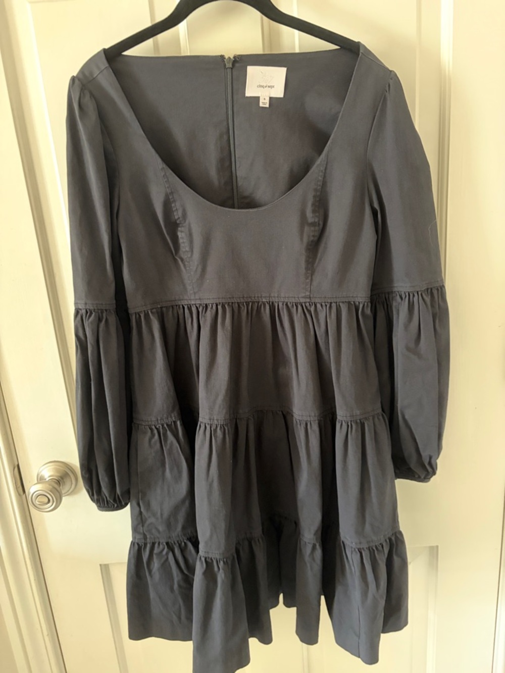 cinq a sept Black Dress with White Label